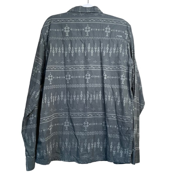 Mountain Khakis Gray Aztec Stash Flannel Shirt Long Sleeve Button XL Mens - Picture 5 of 9